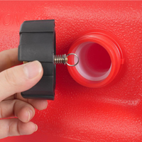 Réservoir de carburant portable AMBITION de haute qualité pour camping-car et marine, en HDPE rouge, pour essence et diesel, avec pompe manuelle