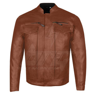 Chaqueta de Motociclista de Cuero para Hombre, Cómoda, Resistente al Fuego, Impermeable, Resistente al Viento, Resistente al Desgaste, Negra, para Invierno, Superventas - Product Image 1