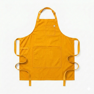 Canvas Bib <b>Apron</b> Fashionable Oil-Resistant Adjustable Waist Multiple Pockets Machine Washable Durable Heavy Duty Eco-Friendly - Product Image 1