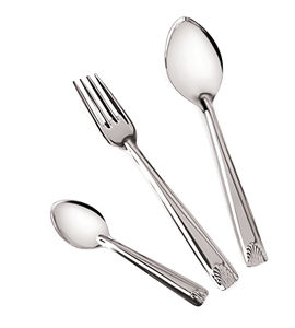 Ensemble de couverts en acier inoxydable écologique de qualité supérieure, finition miroir, cuillère, fourchette et cuillère à café, fabriqués en métal durable - Product Image 2