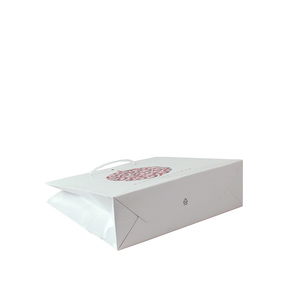 Túi Giấy Giáng Sinh Vui Vẻ Chất Lượng Cao Sản Xuất Tại Ý 32*10*27 Túi Mua Sắm Màu Trắng Cho Quần Áo Cửa Hàng Bán Lẻ Bao Bì Quà Tặng - Product Image 2