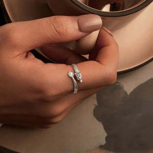 <b>Adjustable</b> Dragon <b>Ring</b> in <b>Silver</b> for Gift Giving - Product Image 2