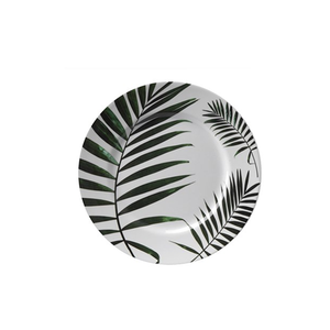 Plato cargador de acero con estampado de hojas y flores, plato para servir comida de diseño antiguo para hotel y restaurante - Product Image 5