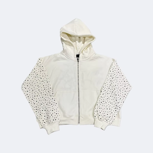 Sudaderas con logotipo y diseño personalizados para hombre, sudaderas con capucha transpirables básicas personalizadas con diamantes de imitación para hombre, a la venta, hechas en Pakistán - Product Image 4