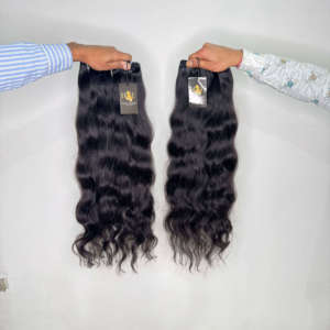 Cheveux de vison de la meilleure qualité, cheveux vierges alignés dans le sens de la cuticule, prix de gros, cheveux vierges bruts non traités, extensions de cheveux humains indiens de temple - Product Image 1