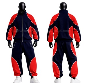 Customized Men's Hooded <b>Knitted</b> Digital Printed Tracksuit Polyester/Cotton Solid Color Heavyweight 300g Breathable Casual <b>Sets</b> - Product Image 2