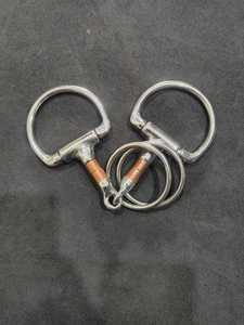 Broca de caballo de entrenamiento de equitación inglesa-Filete de anillo en D de calidad con rodillo de cobre para control y comodidad disponible en tamaños personalizados - Product Image 5