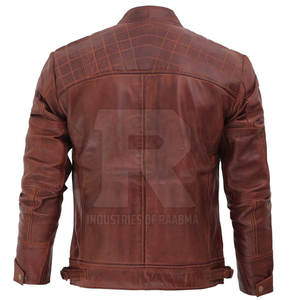 Veste en cuir pour homme, look minimaliste élégant, toutes saisons, veste en cuir de haute qualité, cuir souple, coupe tendance - Product Image 4