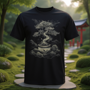 Camiseta Zen de Meditación con Diseño de Bonsái, Cultura Japonesa, Producto Promocional Premium - Product Image 3