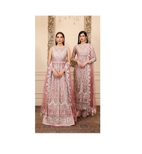 Nouveau Long Pakistanais Shalwar Kameez Brodé Séquence Travail Collection Indien Chemise Robe Femmes-Fait Soie Pelouse Rayonne Partie - Product Image 4