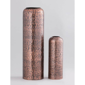 Design floral indien Vase en relief Matériau en aluminium Couleur argent Organisateur de stockage de fleurs créatif fait à la main au prix de gros - Product Image 6