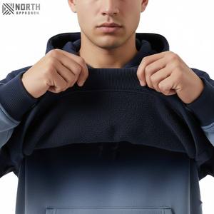 Sweat-shirts légers personnalisés pour hommes 2025, effet délavé au soleil, coton de haute qualité, respirant, couleur unie, coupe régulière, polaire thermique d'hiver - Product Image 6