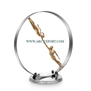 Fancy Black Powder Coated La mayoría de las ventas Diseñador Escultura moderna Aspecto elegante Acento decorativo Objetos hechos a mano Escultura EN LA India - Product Image 4