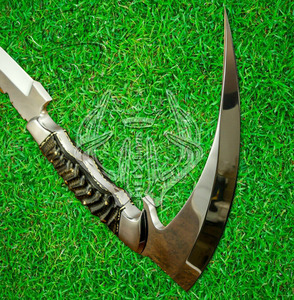 Custom Full Tang D2 Steel Hunting Camping Bearded <b>Axe</b>, Micarta Handle Tomahawk Real Hatchet with Leather Sheath, Ideal Gift - Product Image 6