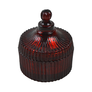 Tarro de cera de vidrio coloreado con tapa Vela de vidrio de diseño medio Votiva para interior Hogar Villa Cena y diseño de fabricación de velas de boda - Product Image 4