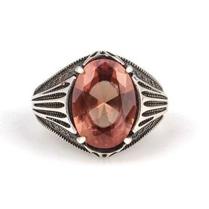 Bague pour homme en argent sterling 925 avec pierre de zultanite, faite à la main, coupe ovale géométrique, turquoise, bague turque, à porter au quotidien, certifiée GRS - Product Image 4