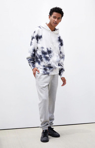 Sweat à capuche pour hommes Tie-Dye vierge de haute qualité sweats à capuche en coton hommes Logo personnalisé Streetwear pull ensemble de sweat à capuche Tie Dye - Product Image 3