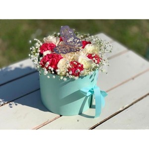 TH CBB-577 Wholesale Double Layer Rotating Flower Gift <b>Box</b> Round Cardboard <b>Box</b> with Window and Ribbon for Flowers and <b>Chocolate</b> - Product Image 2