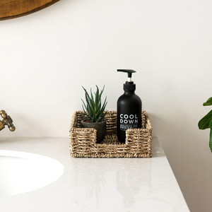 Eco friendly square raffia straw dining <b>napkin</b> <b>dispensers</b> seagrass holder storage container for <b>napkins</b> - Product Image 2