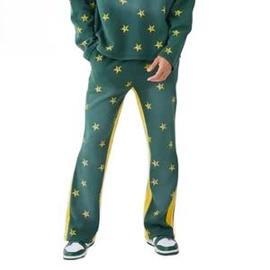 Ensemble sweat-shirt et pantalon de survêtement unisexe en coton délavé à l'acide, effet délavé au soleil, pour homme, avec logo personnalisé en strass et sérigraphie, coupe oversize, style hiver français - Product Image 6