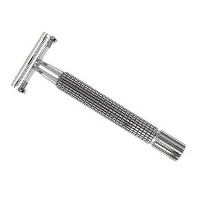 Maquinilla de Afeitar de Seguridad de Doble Filo con Mango Elegante, Herramienta Profesional de Afeitado de Acero Inoxidable, Kit de Aseo de Precisión para Hombres HERMANN - Product Image 1