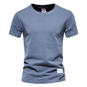 T-shirt de couleur unie 100% coton couleurs et tailles personnalisées T-shirt décontracté de haute qualité respirant et confortable OEM personnalisé - Product Image 3