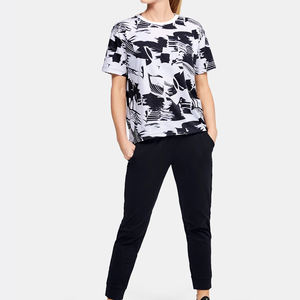 เสื้อยืดลำลองของผู้หญิงสำหรับฤดูร้อนพิมพ์ลายตามสั่งพิมพ์ลาย100% ผ้าฝ้าย - Product Image 6