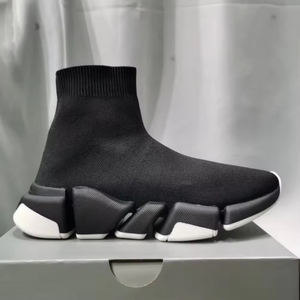 Chaussures décontractées de luxe 2.0 de haute qualité pour hommes, baskets tendance à semelle épaisse et coussinée, chaussures chaussettes respirantes pour hommes, chaussures de course - Product Image 1