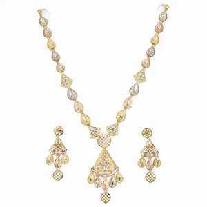 Collares de Oro de Tres Tonos al por Mayor, Collares Tricolores, Joyería de Moda, Collares de Oro Multitono, Joyería de Tres Tonos. - Product Image 2