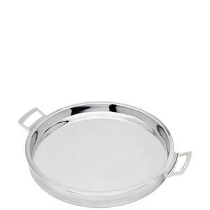 Bandeja de servicio de acero inoxidable de alta calidad con trabajo martillado, forma y tamaño personalizados, bandeja de servicio de acero para catering - Product Image 6