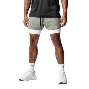 New 2 in 1 Running Training Sport <b>Shorts</b> Quick Dry <b>Zip</b> Side <b>Pocket</b> Gym Fitness mesh <b>shorts</b> Joggers Fitness Athletic Workout gym - Product Image 4