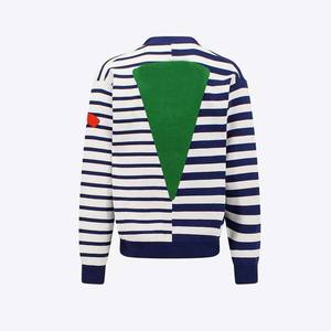 เสื้อสเวตเตอร์ถักสำหรับผู้ชายเสื้อสเวตเตอร์ถักผ้าฝ้ายลายทางสำหรับมหาวิทยาลัย - Product Image 5