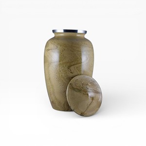 โกศบรรจุอัฐิหินแกรนิตสีแดงเข้ม ผิวเรียบ โค้งมน พร้อมฝาปิดแน่นหนา สำหรับการบูชาแบบคลาสสิก - Product Image 4