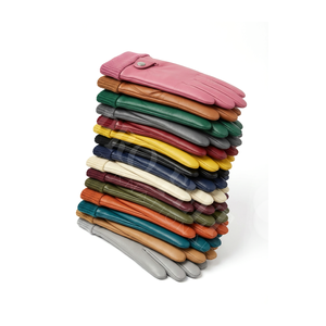 Guantes de Cuero para Invierno con Acabado Suave para Uso Diario al Aire Libre, con Puño Acanalado y Detalle de Botón, Cálidos y Cómodos para Montar - Product Image 1