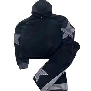 Chándal de Calle de Primera Calidad para Hombre, Personalizado 2026, con Parches Bordados Desgastados, Transpirable, de Algodón y Felpa Francesa, para Invierno - Product Image 3