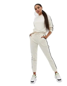 Wholesale Price Customized Color Women <b>Tracksuits</b> Best Selling with Blank Front Panel Hooded Running <b>Plain</b> <b>Tracksuit</b> for Sale - Product Image 1