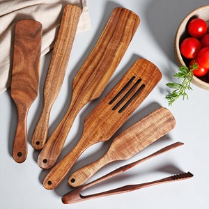 Venta caliente herramienta de cocina espátula de madera para sartenes utensilios de cocina espátulas de buena calidad para cocinar y hornear - Product Image 1