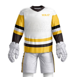 Genuino último diseño de alta calidad uniforme de hockey sobre hielo nueva llegada cómodo tejido de poliéster de secado rápido ligero equipo Jersey - Product Image 5