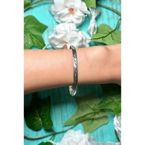 Navajo Handmade Sterling <b>Silver</b> Fine <b>Bangle</b> <b>Bracelet</b> - Product Image 4