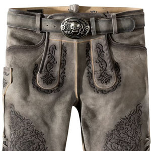 Short en cuir pour homme, vêtement de loisirs de chasse et de Style bavard avec étiquette personnalisée brodée TT-0016 - Product Image 1