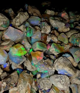 Lot de pierres précieuses brutes d'opale de feu Welo de qualité supérieure, taille ovale du Rajasthan, 3-12 carats, 5000 carats au total, pour la fabrication de bijoux et les créations originales - Product Image 5