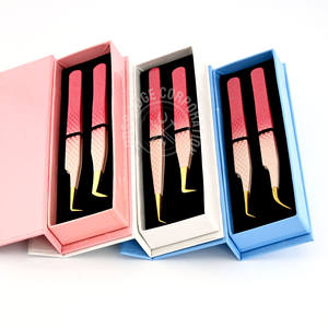 Custom Fiber Tip Eyelash Extension Tweezers Long Isolation 90 Volume Boot 45 Fine Tip Hand Tested Nonslip Lash <b>Tool</b> - Product Image 1