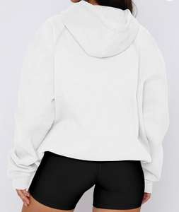 Jersey de manga larga para mujer sudaderas con capucha con bolsillo polar - Product Image 4