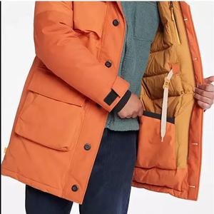 Abrigo acolchado de invierno con logotipo personalizado para hombre, chaqueta Formal de otoño e invierno, cierre de cremallera, abrigo impermeable de tela de lona, ropa de abrigo - Product Image 5