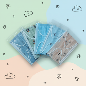 Masker Anak Sekali Pakai 3 Lapis Nonwoven Grosir Pabrik, Motif Kartun, Bernapas, Lembut, Tali Telinga, Ramah Anak, Masker Pelindung - Product Image 3