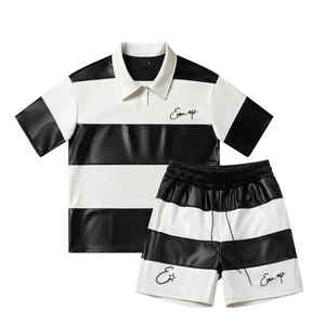 Camisas de Manga Corta Personalizadas para Hombre, con Botones, Cuello Solapa, Estilo Casual, de Lona, con Patrón Sólido, Tejidas, Transpirables, Conjunto de Verano - Product Image 1