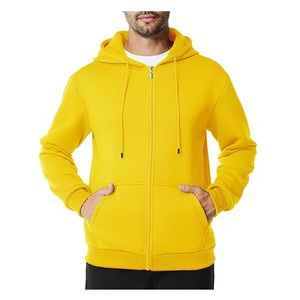 Sudadera con Capucha para Hombre, 100% Algodón, Antiarrugas, Tejido French Terry, Cierre de Cremallera, Bordada, Color Sólido, Ecológica, 300g - Product Image 6