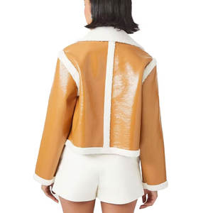 2025 High <b>Top</b> Quality Motorcycle Causal Vintage Leather Jacket Coat Women Autumn Fashion Genuine Leather Jackets For Women - Product Image 4