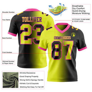 Camiseta de Fútbol Americano de Corte Ajustado para Adultos, Ligera, Transpirable, Antihumedad, Antibacteriana, 100% Poliéster - Product Image 2