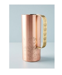 Pichet en cuivre de qualité accrocheur Drinkware Métal écologique premium Vente en gros Pichet en cuivre avec couvercle Conception OEM - Product Image 4